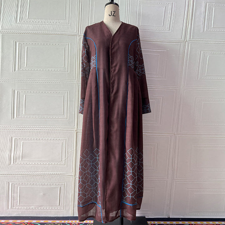 Women Clothing Loose Multicolor Maxi Dress