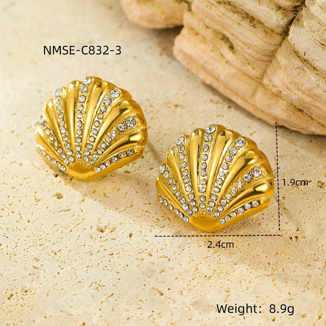 Ocean Necklace Bracelet Earrings Ring Set Niche Collection Ornament Women