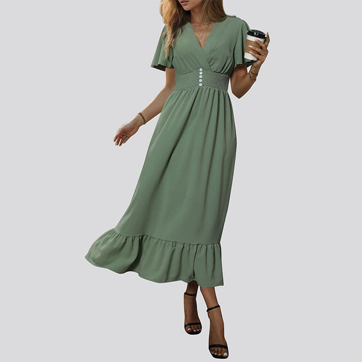 Summer Women Slim Fit Green Dress