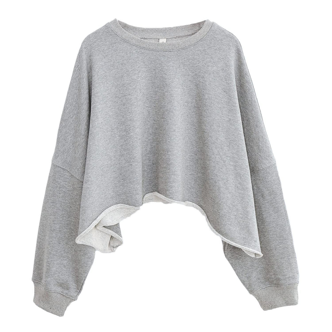 Short Sweatshirt Women Clothing Loose Fitting Cropped Slimming Fashionable Printed Street Sportswear Yoga Jacket Coat