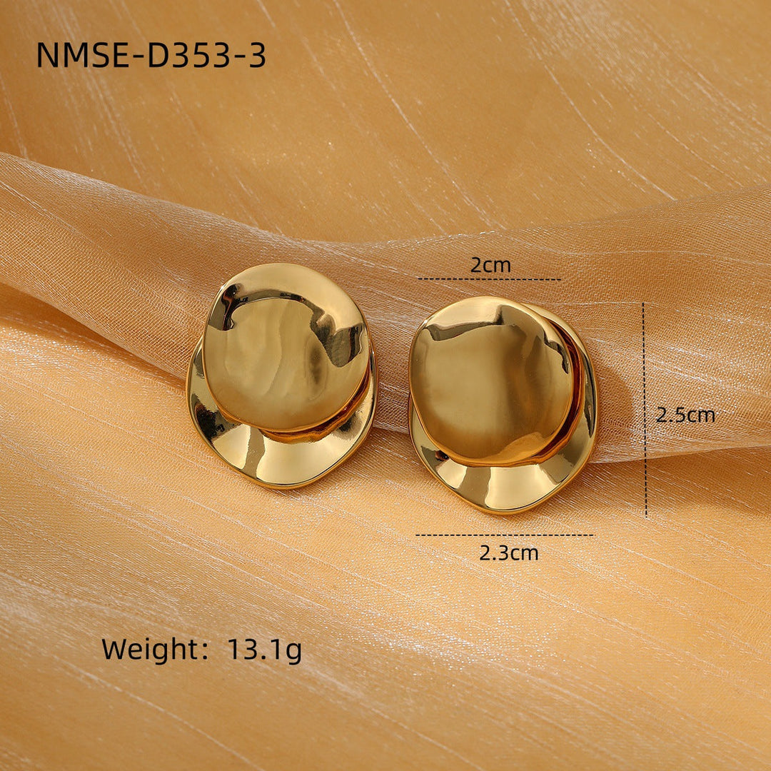 Arrival Water Drop Lotus Shape Titanium Steel Earrings Affordable Luxury Trendy All Match Non Fading Stainless Steel Eardrop