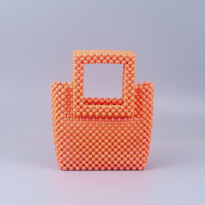 Popular Acrylic Hand Woven Color Square Clutch High Quality Lightweight Ladies Bag