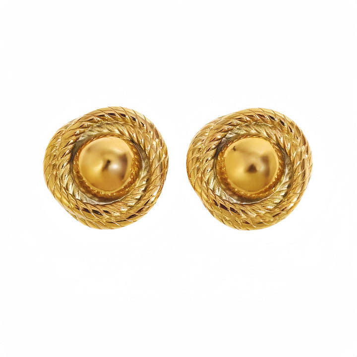 Titanium Steel Spiral Earrings Special Interest Design Trend Exaggerated Modeling Stainless Steel Embellished
