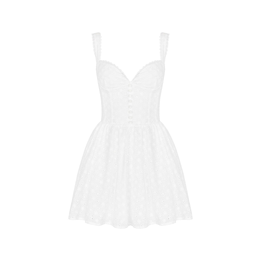 Dress Sexy V neck Lace Strap Dress Sexy White with Printed Pattern Sexy Women Clothing
