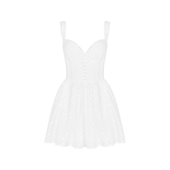 Dress Sexy V neck Lace Strap Dress Sexy White with Printed Pattern Sexy Women Clothing