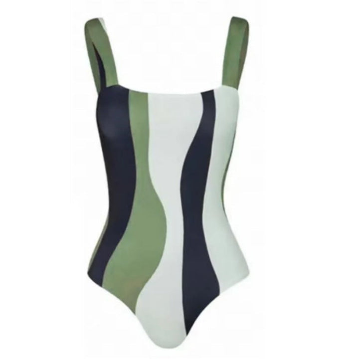 One Piece Bikini Swimsuit Women Conservative Sunscreen Gauze Skirt Seaside Vacation Spring Bathing Suit Suit