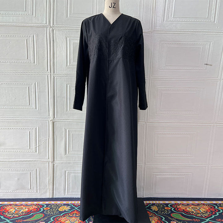 Arrival Designer Model Graceful Embroidery Mid Length Robe Trench Coat