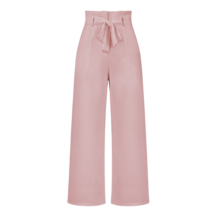 Fashion Workwear Women Dress Work Pant Casual All Matching Wide Leg Trousers Belt Commuting Pants Summer