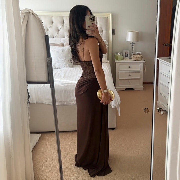 Women Clothing Summer Sexy Sexy Strap Lace Dress