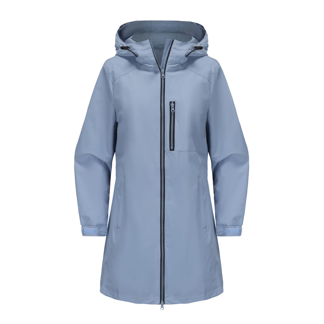 Outdoor Sports Waterproof Windbreaker Women Hooded Long Sleeve Spring Autumn Coat Loose Casual Windproof Women Clothing