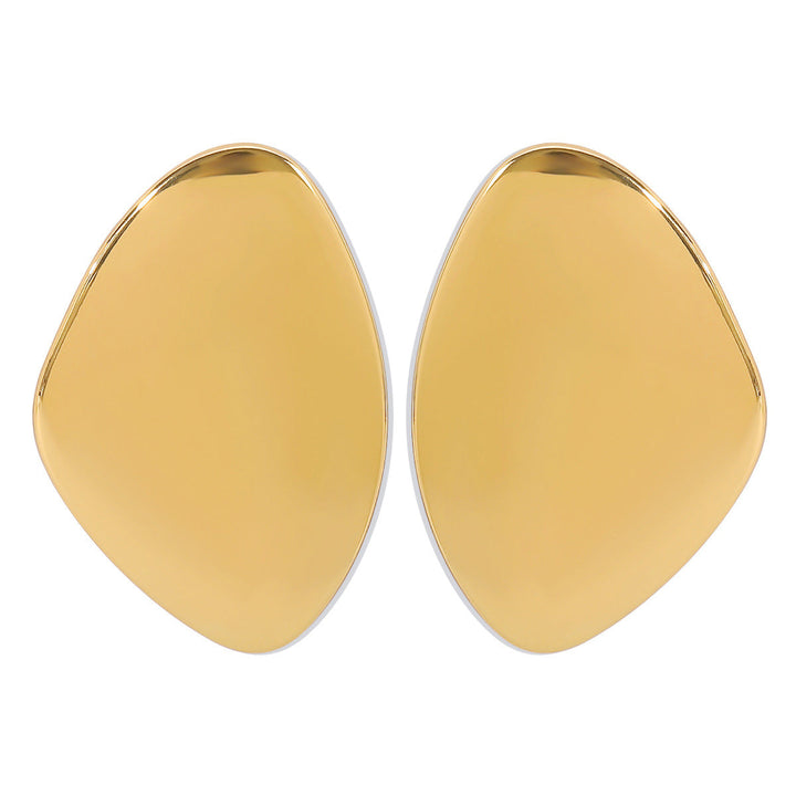 High Profile Retro Elegant Metal Geometry Stud Earrings Simple Personality Metal Alloy Earrings Women