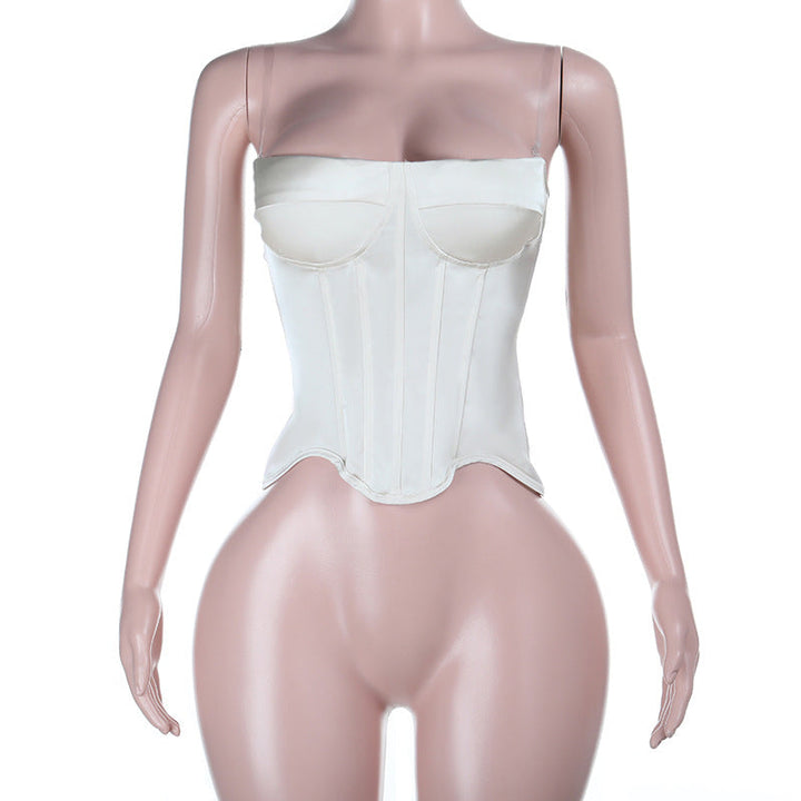Satin Sexy Backless Tube Top Waist Top Women Sexy Vest
