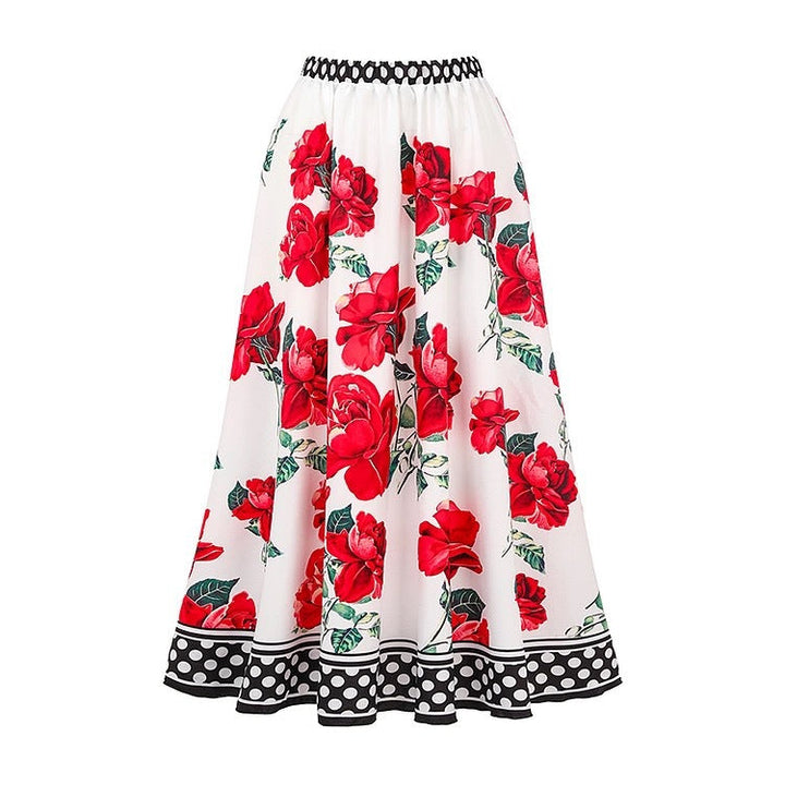 Spring Sexy Swimsuit Women Conservative Warm Printed Swimsuit Wrap Skirt Set