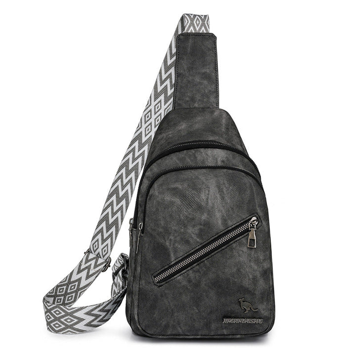 Women Chest Bag Korean Casual Messenger Bag Women Retro Soft Leather Shoulder Bag Popular Backpack