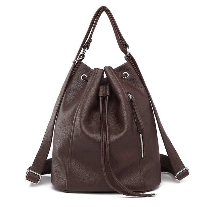 Casual Backpack Retro Women Backpack Drawstring Bag Bag Loose Sense Large Capacity Office Bag Women