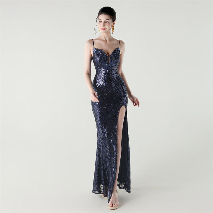 Bead Tube Craft Boning Corset Lace Waist Controlled Sequined Slim Slimming Cocktail Evening Dress