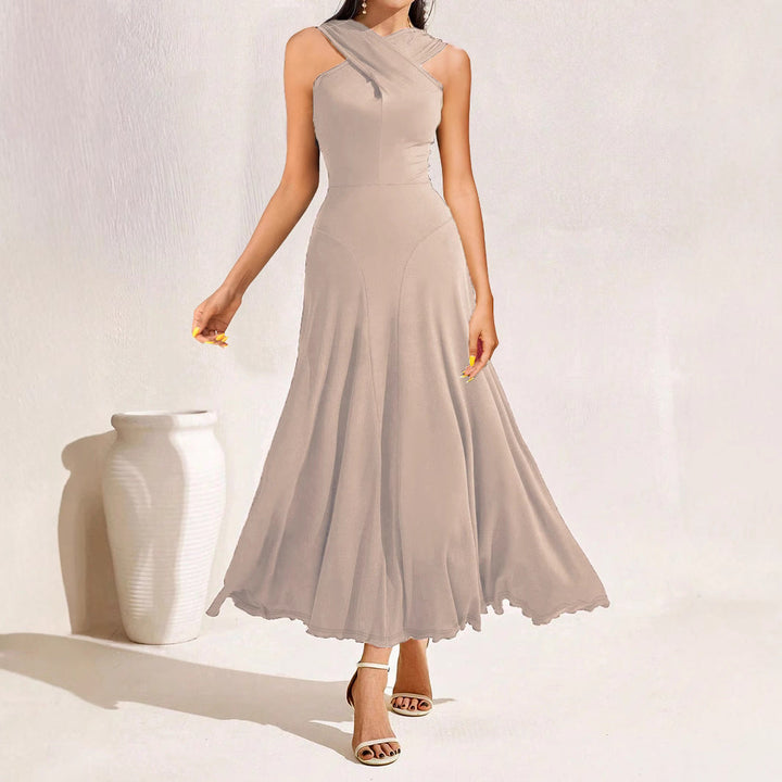 Spring Summer Sexy Girls Cross Chest Cover Women Dress