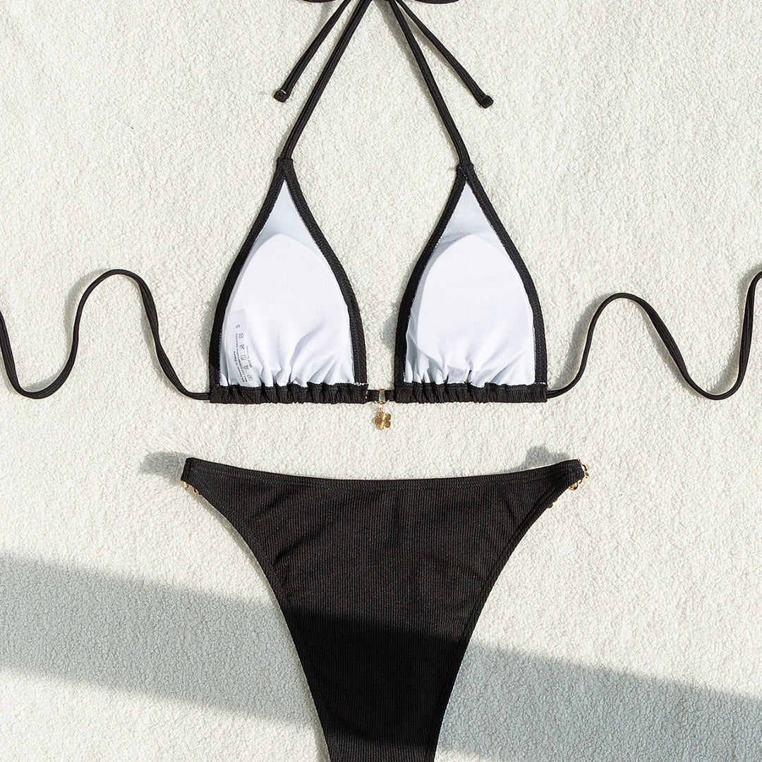 Halter Strap Adjustable Backless Slimming Advanced Swimwear Swimsuit Women Bikini