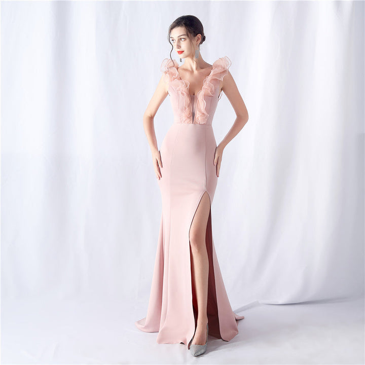 Organza Wedding Dinner Annual Meeting Evening Dress