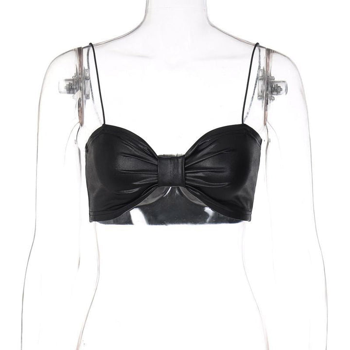 Spring Summer New Fashion Sexy Strappy Bow Vest Women Sling