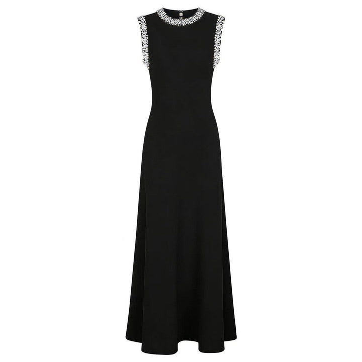 Summer Ladies Internet Popular Slim-Fitting Slimming Rhinestone Sleeveless Maxi Dress Women