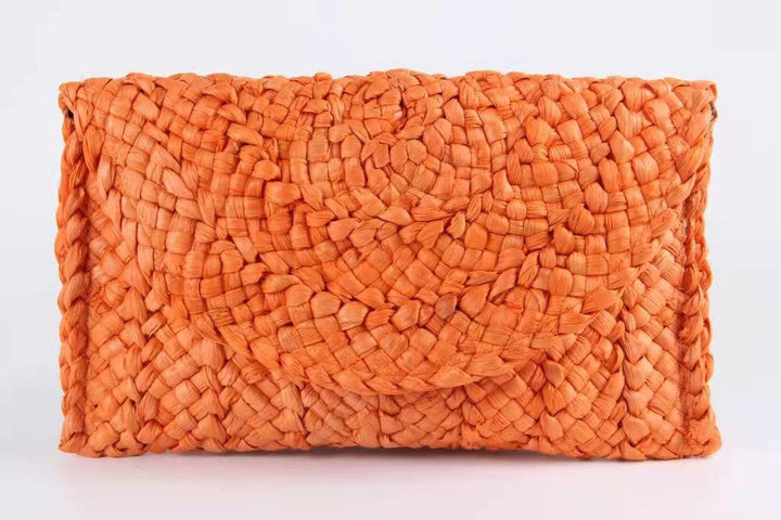 Corn Husk Straw Bag Clutch Women Large Capacity Clutch Hand-Woven Bag Mobile Phone Bag Coin Purse Japanese Korean