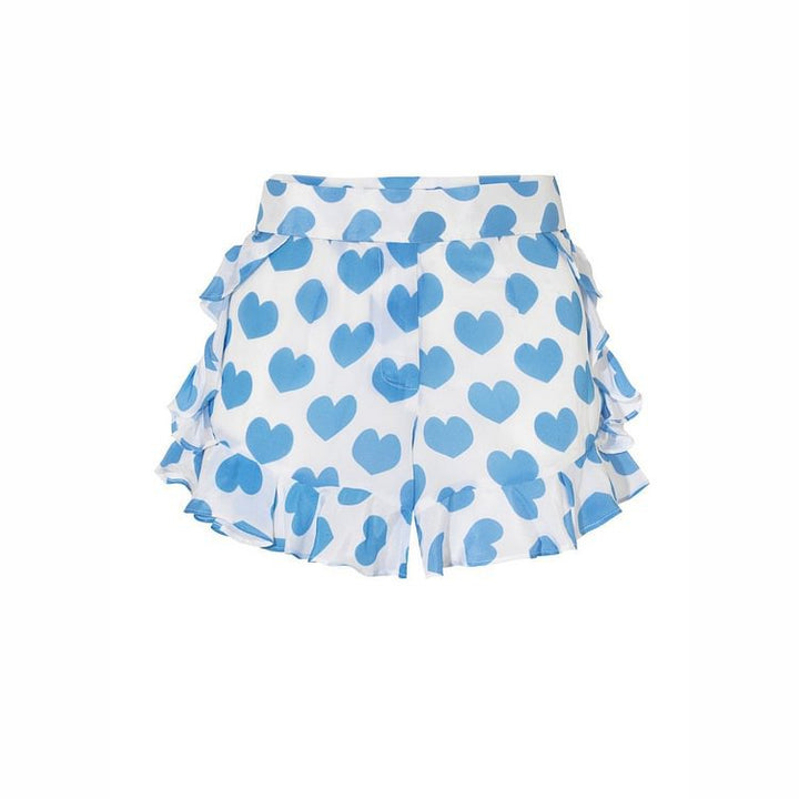 Heart Printing Bow One Piece Swimsuit Women