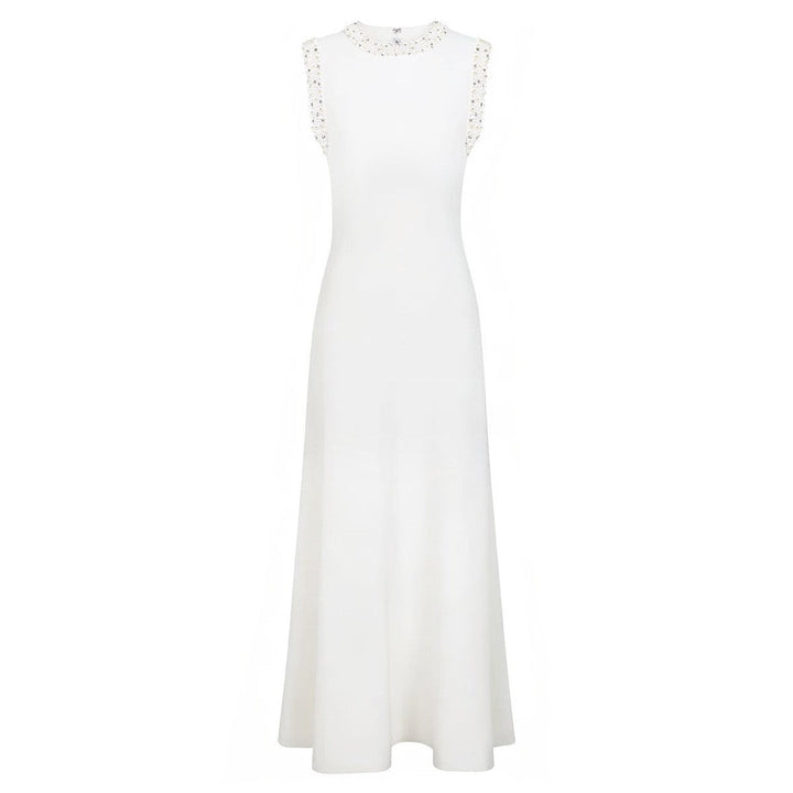Summer Ladies Internet Popular Slim-Fitting Slimming Rhinestone Sleeveless Maxi Dress Women