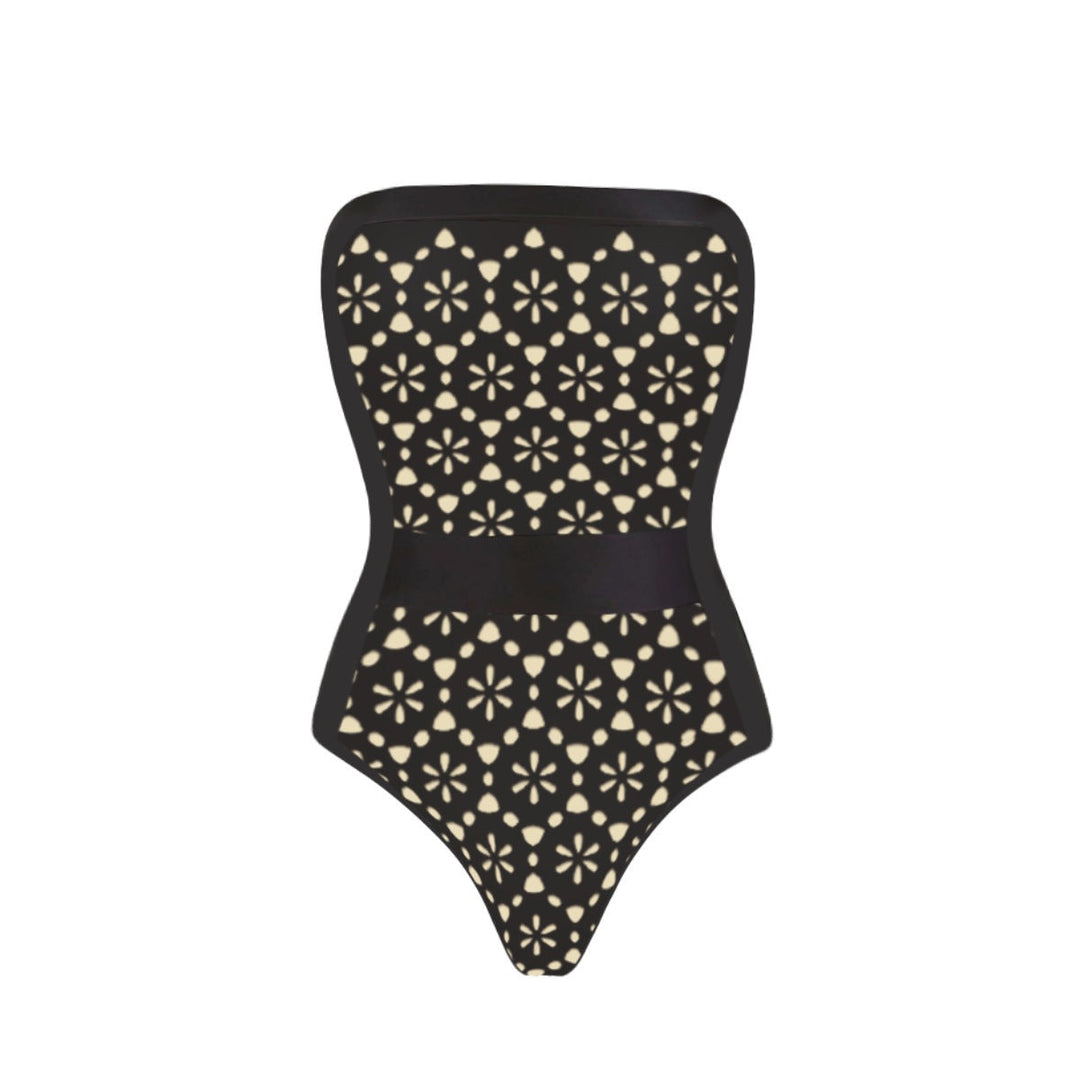 Swimsuit black laser Hollow Out Cutout high end swimsuit set women maxi dress one size fits all