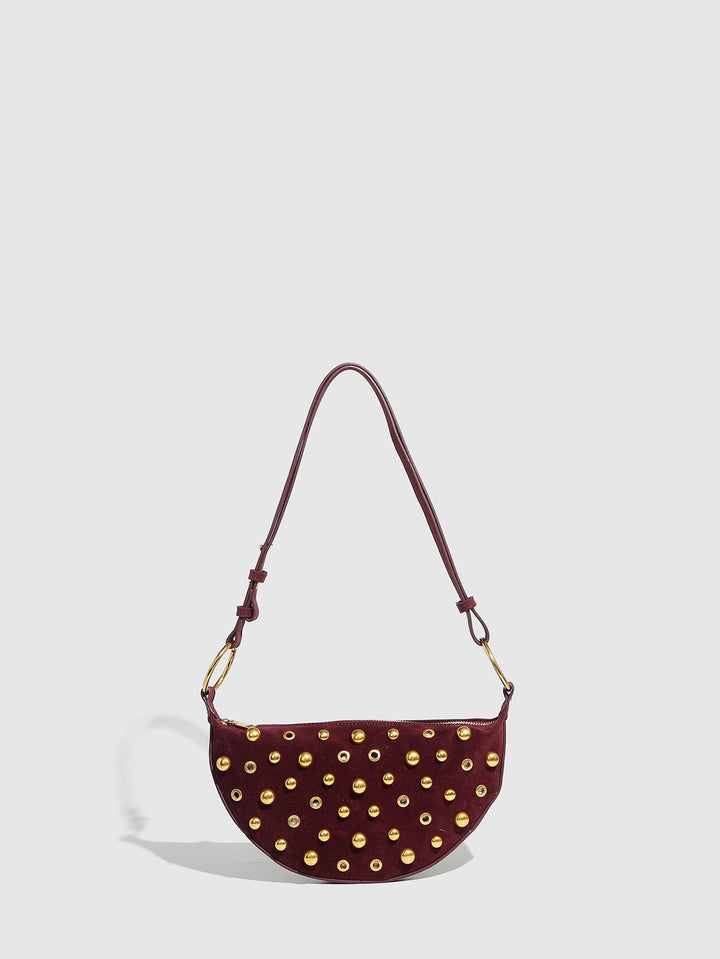 Motorcycle Retro Shoulder Bag Punk Rivet Rivet Crossbody Bag Women Bag