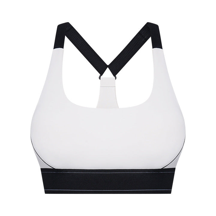 Contrast Color Adjustable Shoulder Strap Cloud Sense Sports Underwear High Strength Shockproof Push Up Comprehensive Training Sports Bra