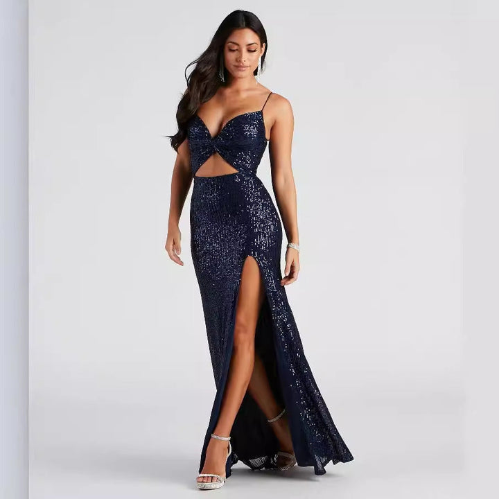 Women Cocktail Nightclub Club Beaded Elegant Sequ Dress