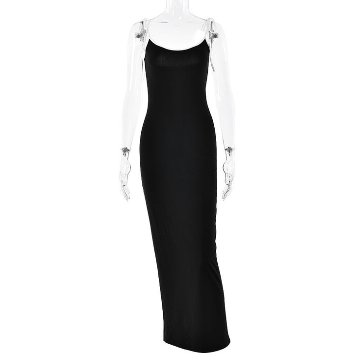 Autumn Sexy Sheath Slim Fit Maxi Dress Sleeveless Sexy Suspenders Dress
