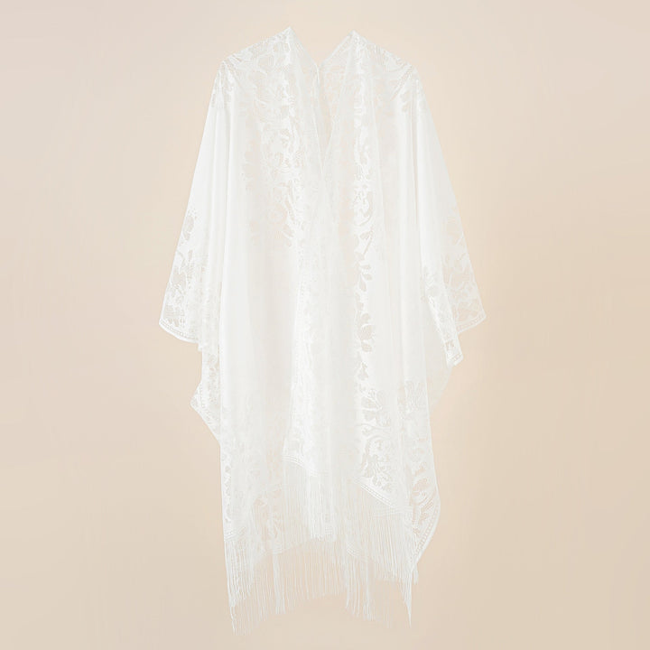Lace Large Shawl Leaky Lace Cardigan Sun Protection Clothing Beach Cover Up Sun Protection Shawl