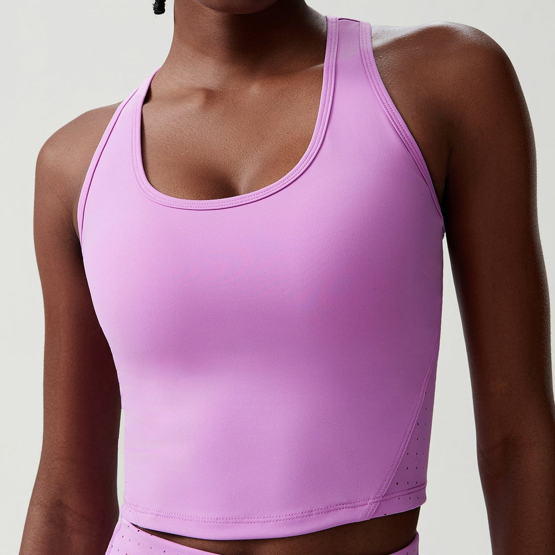 Women with Chest Pad Yoga Fitness Running Top Badminton Vest