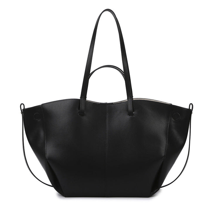 Tote Bag Women Simple Bag Large Capacity High Sense Wings Bag Work Office Textured One Shoulder Bag