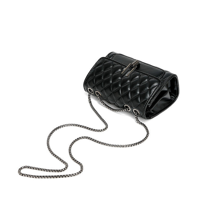Rhombus Embroidery Line Small Square Bag Women Summer All Match Shoulder Bag Convenient Large Capacity Crossbody Chain Bag