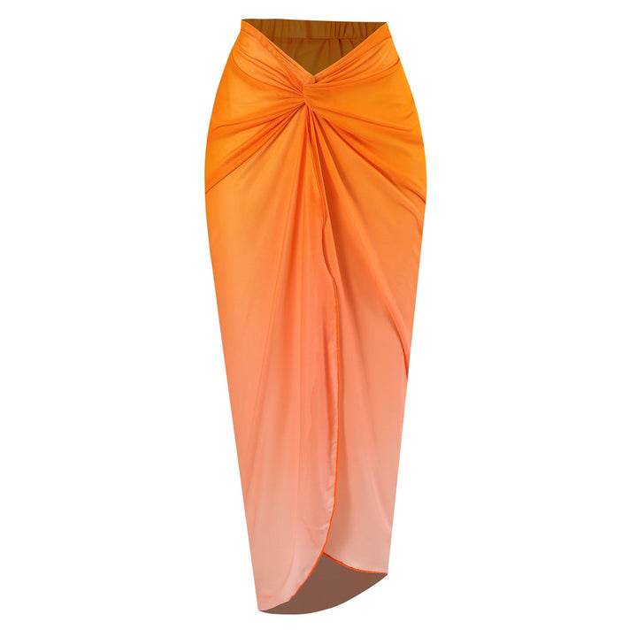 Covered Belly Backless Sexy Spring Swimsuit Women Chiffon Beach Dress
