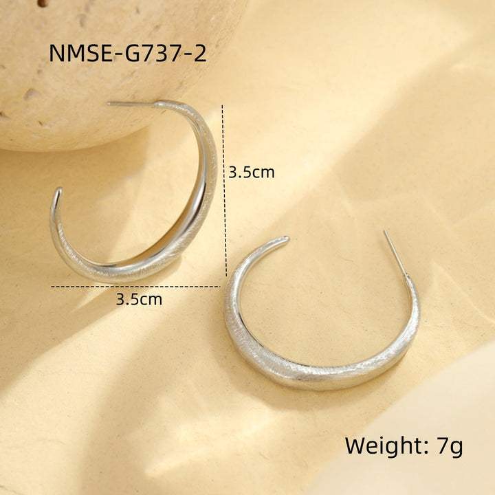 Personalized Earrings Niche Design Stainless Steel Studs Earrings Retro Elegant Earrings Advanced All Matching