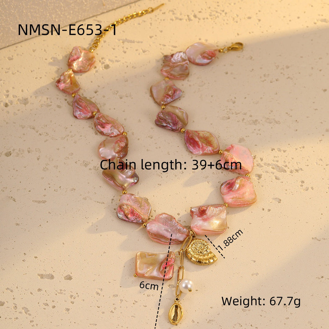 Ocean Series Beach Vacation Necklace Bracelet Earrings Shell Starfish Stainless Steel Summer Ornament