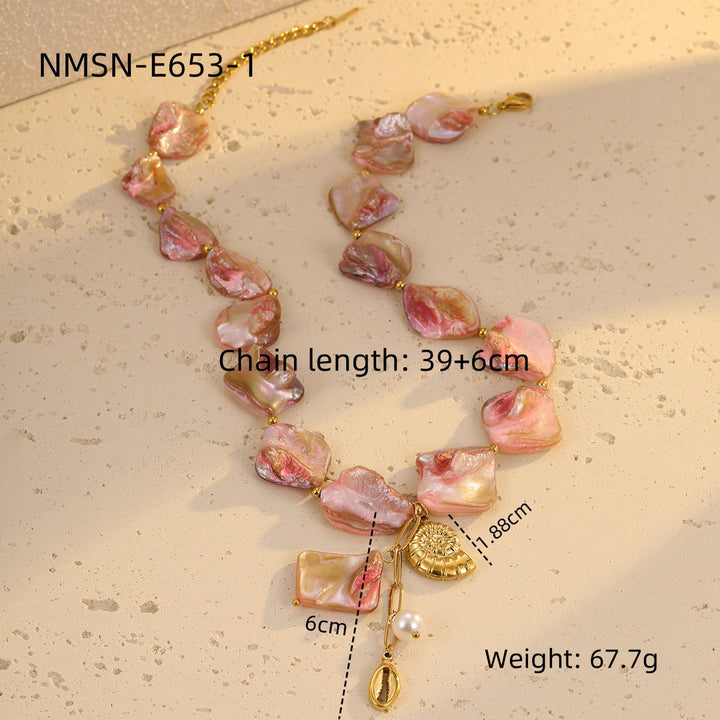 Ocean Series Beach Vacation Necklace Bracelet Earrings Shell Starfish Stainless Steel Summer Ornament