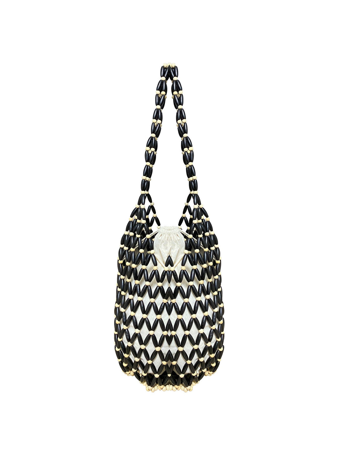 Summer All Matching Special Interest Design Handmade Beaded Weaving Hollow Out Cutout Beach Bag