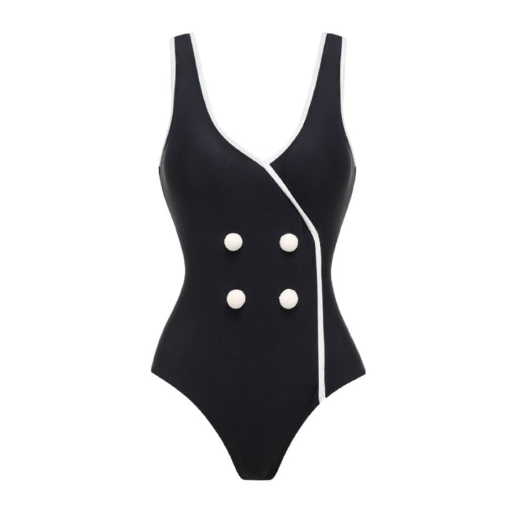 Swimsuit Black High Grade One Piece Swimsuit Women Order Other Solid Color