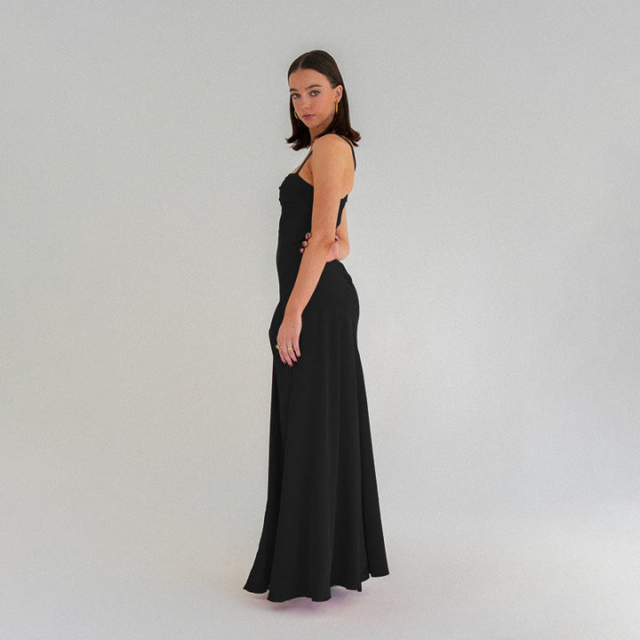 Autumn Socialite Camisole Dress Split Slimming Maxi Dress for Women