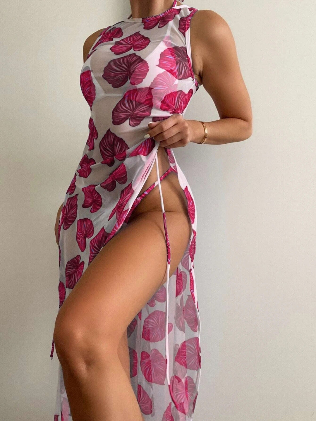 Swimsuit Women Mesh Three Piece Suit