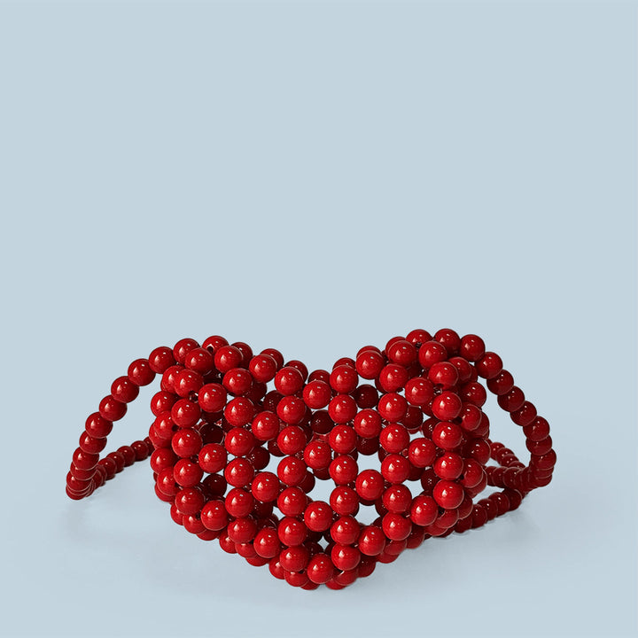 Cute Love Multi Color Handmade Beaded Crossbody Pouch