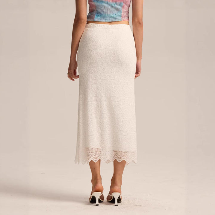 Women Clothing Lace Skirt Spring Summer High Waist One Step Skirt Sexy Slim Hip Long Skirt