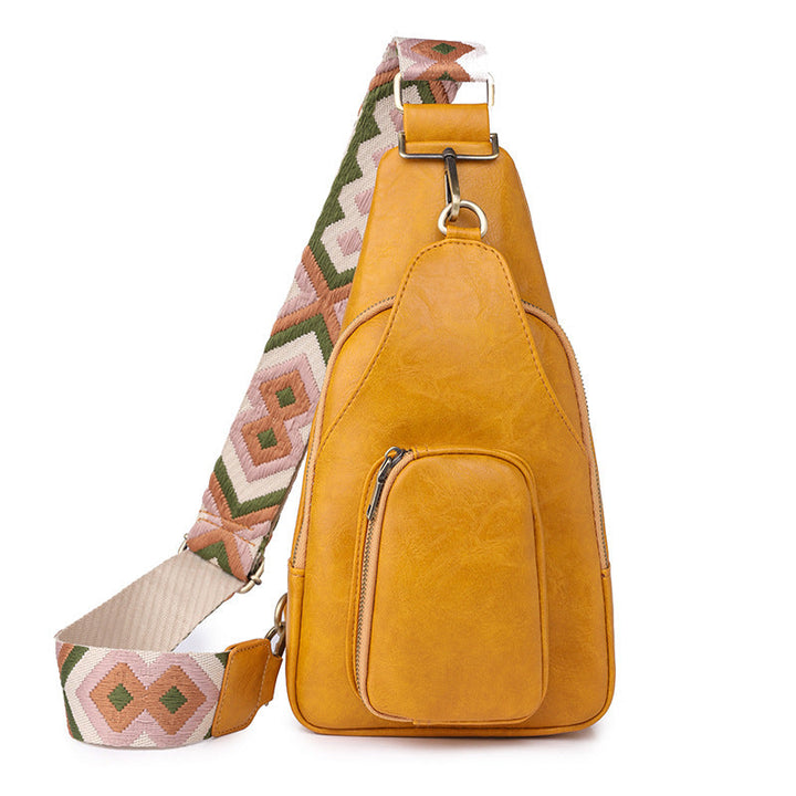 Soft Leather Chest Bag Retro Women Bag Crossbody Bag
