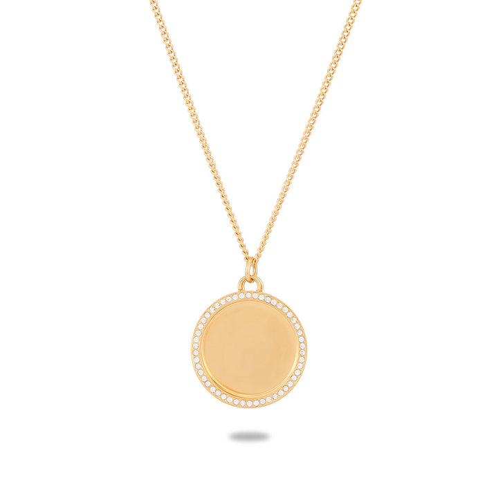 Private Exclusive Stainless Steel Necklace Unisex Vacuum Plating 18K Gold Titanium Steel Embellished