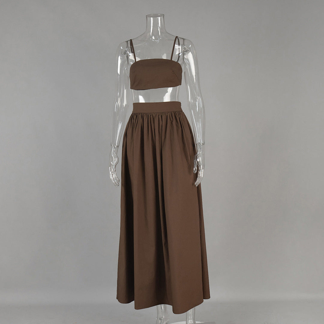 Cotton Suspender Underwear Skirt Spring Summer Sexy Underwear Skirt Two Piece Sets